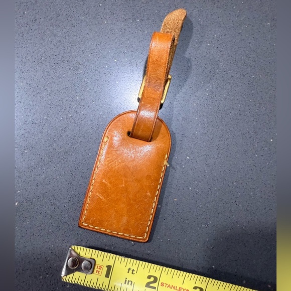 Louis Vuitton Brown Leather Luggage Tag - Picture 2 of 2